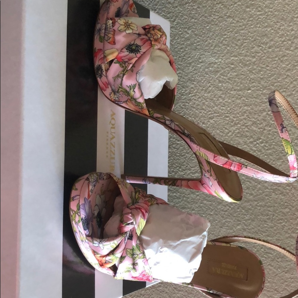 Aquazzaura Sandals Gorgeous Spring Blossom Fabric